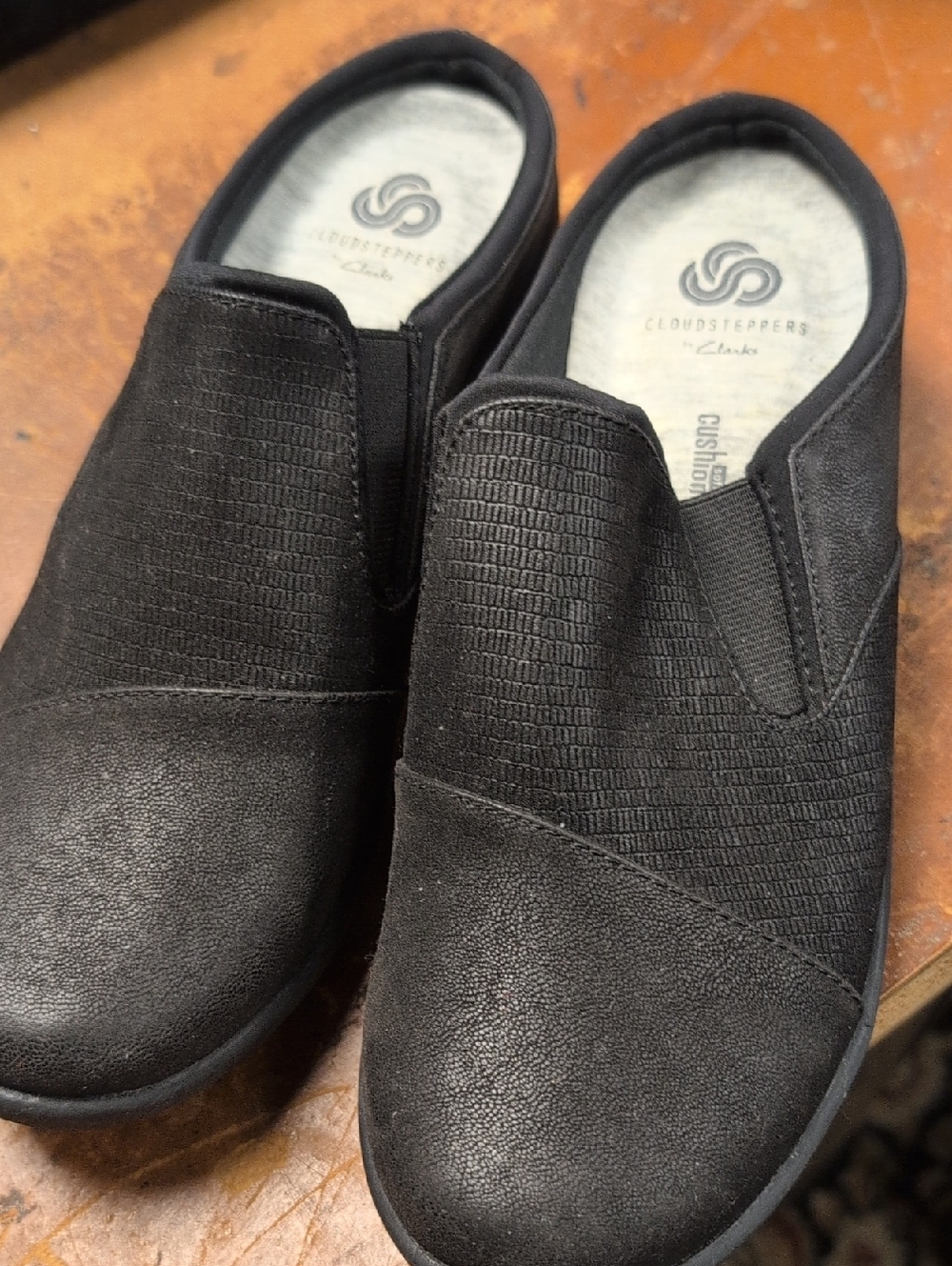 Cloudsteppers by Clarks Women's Black Slip-On Mules
